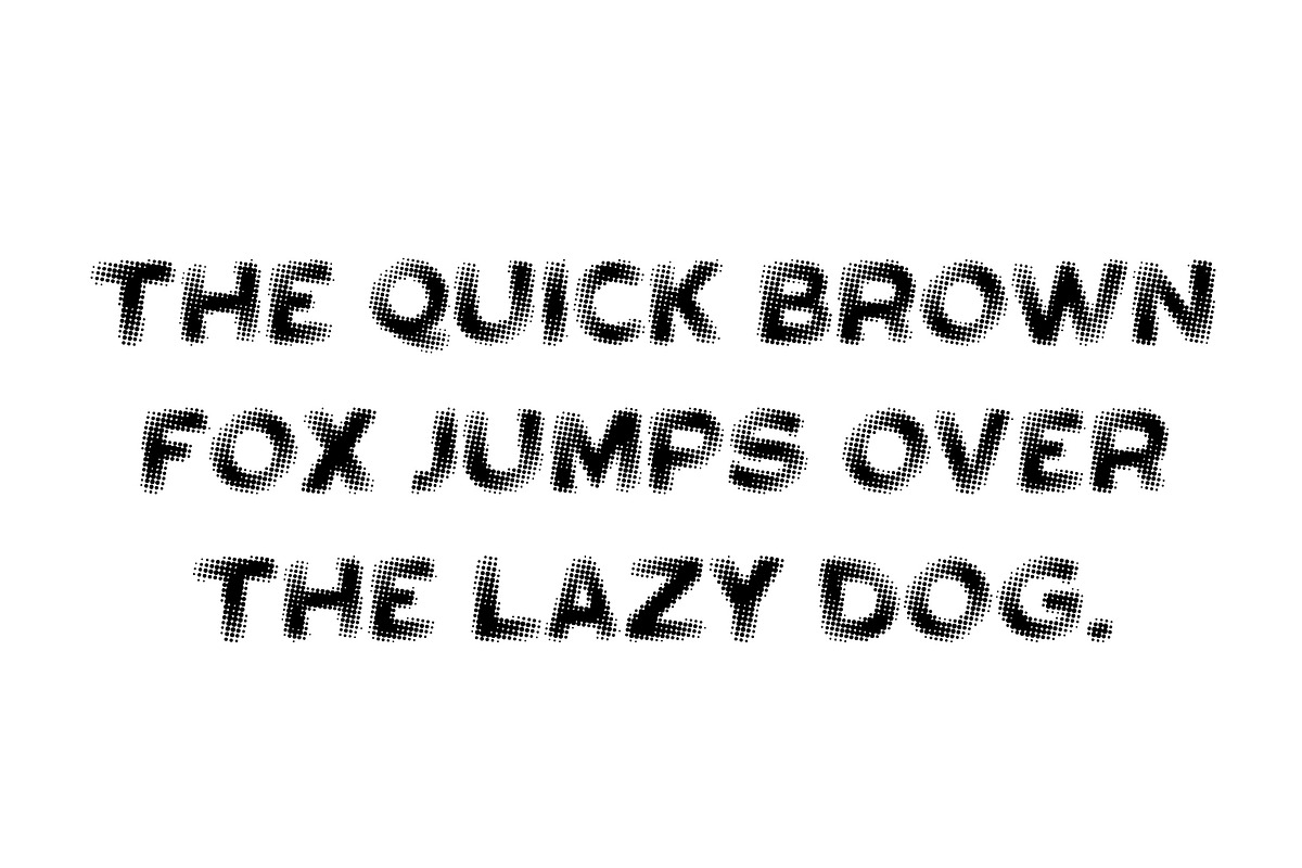 Half - A Halftone Display Font, a Sans Serif Font by Loudoun Design Co. (Photo 4 of 5)