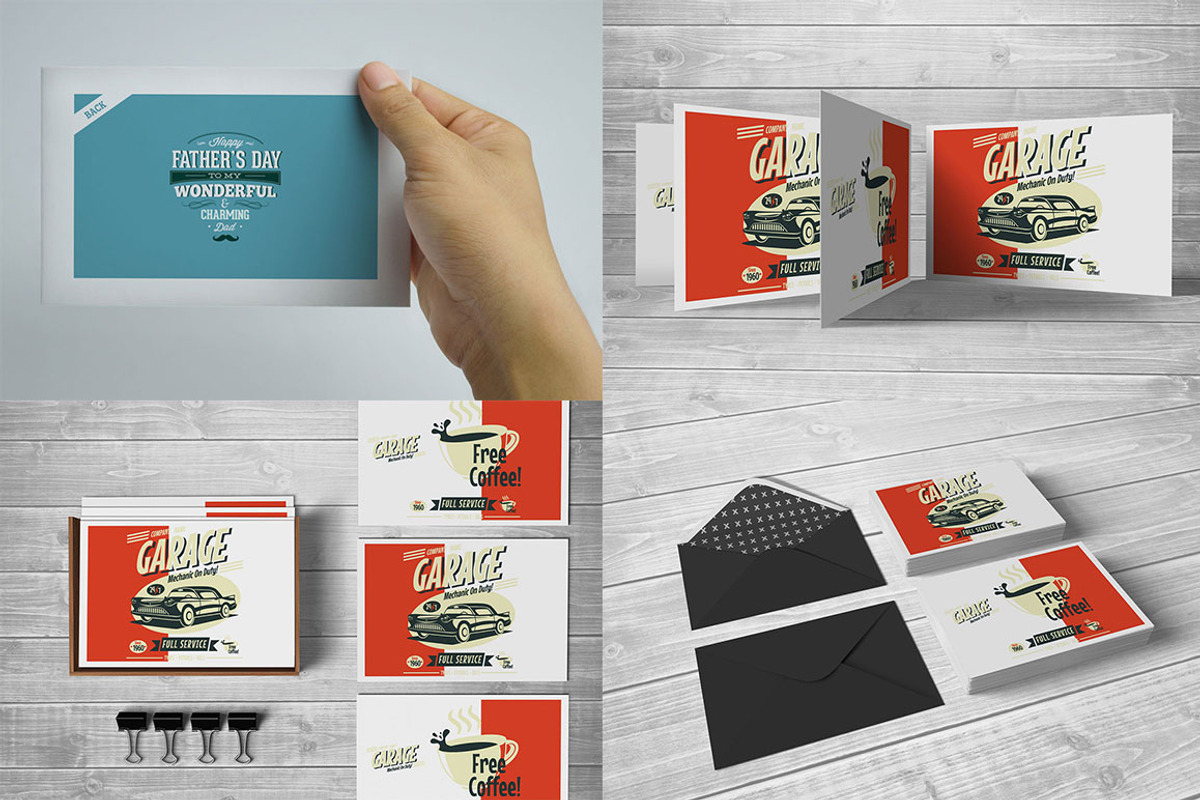 Postcard BUNDLE Mock-Ups, a Print Template by Kongkow (Photo 3 of 5)