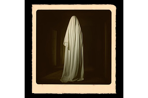 Vintage Picture Of Draped Ghost