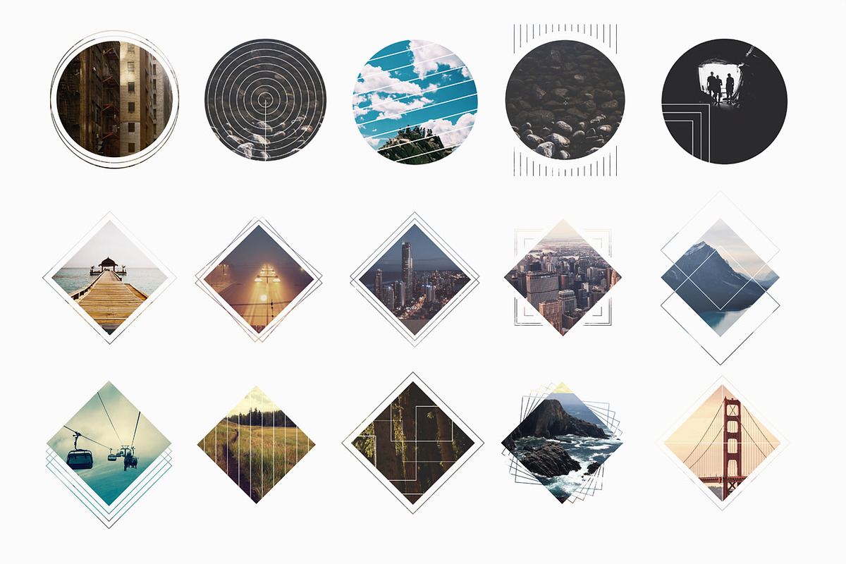 Geometric Photo Masks, a Graphic by Tugcu Design Co.