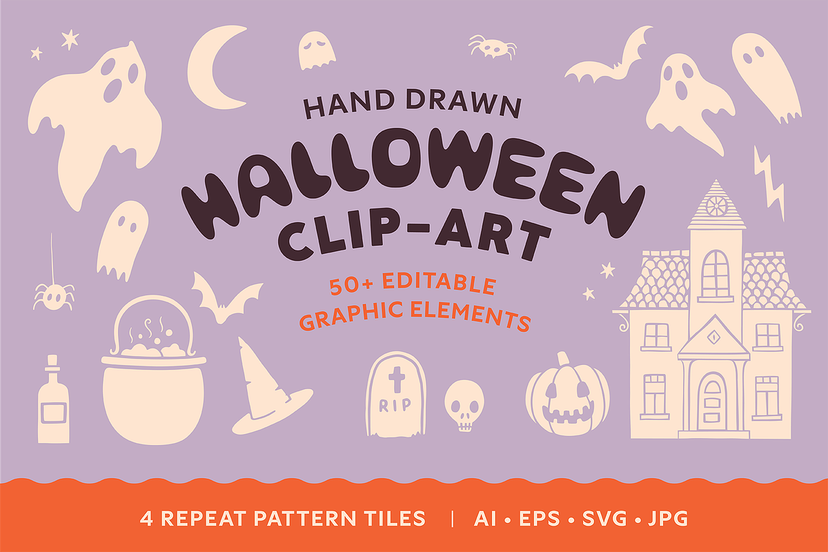 Cute & Spooky Halloween Clipart, an Illustration by Soph Rowe (Photo 1 of 7)
