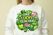 Lucky Teacher St Patrick’s Day PNG,, a Graphic by Vector Portal (Thumbnail 5 of 7)