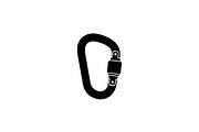 Climbing Carabiner Safety Silhouette, an Illustration by hafijul (Thumbnail 5 of 14)