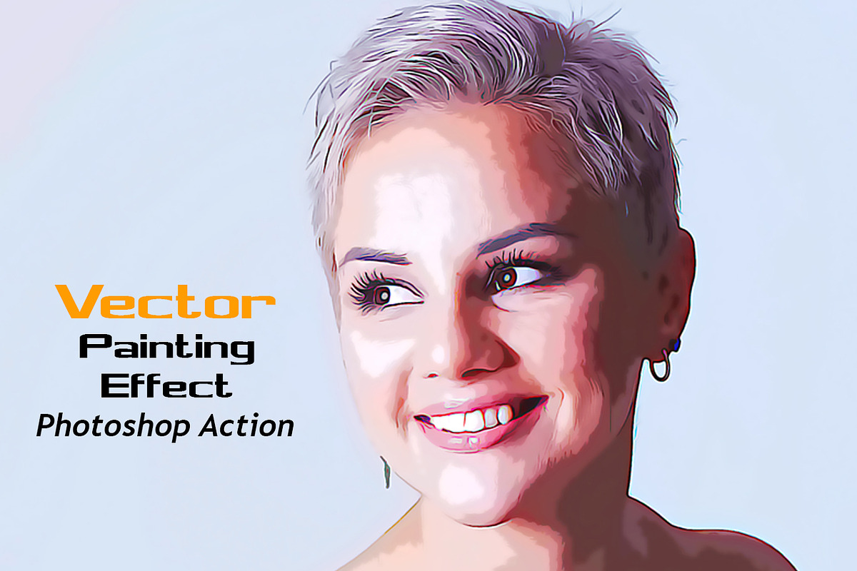 Vector Painting Effect Photoshop Act, an Action Add-On by Studio Retouch