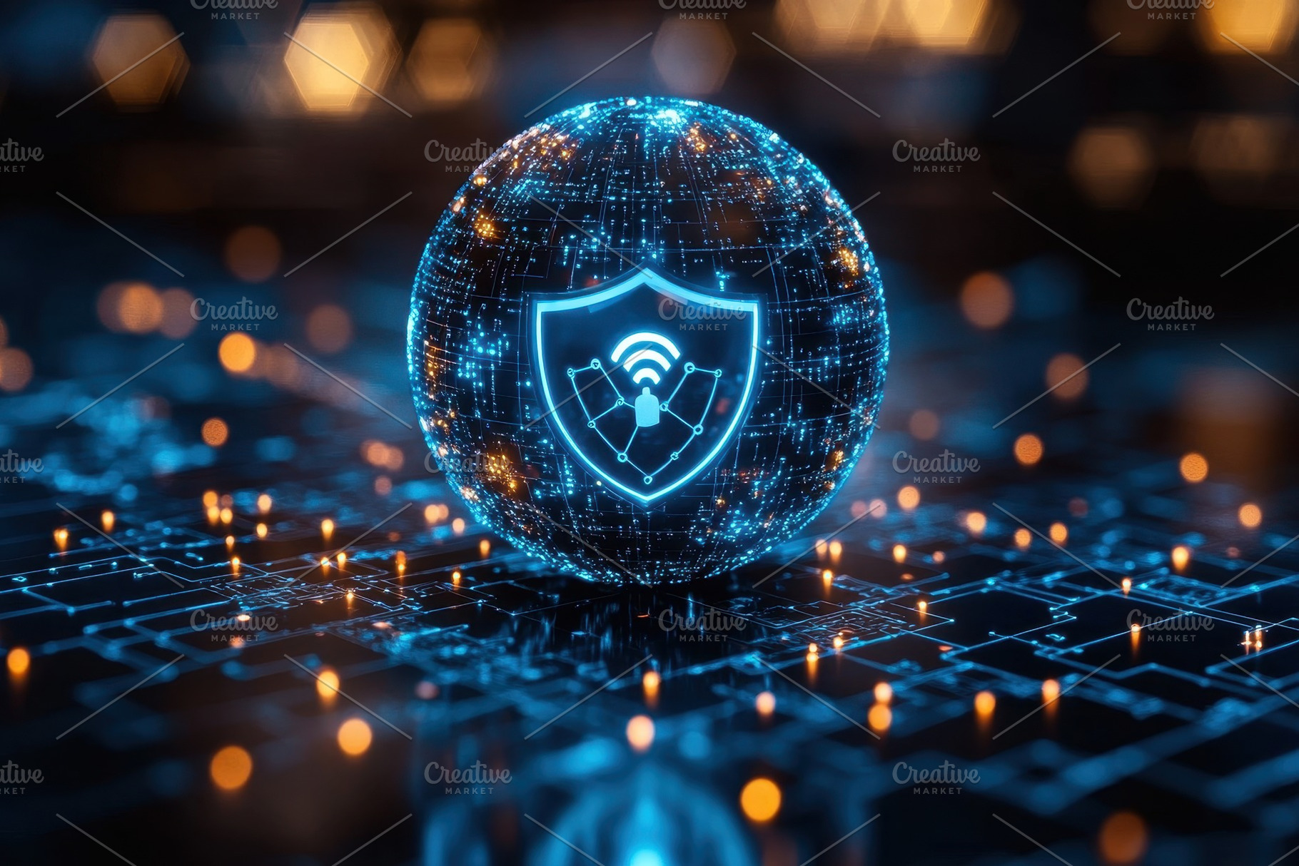 Visual representation of cybersecuri, a Photo by Tanuart