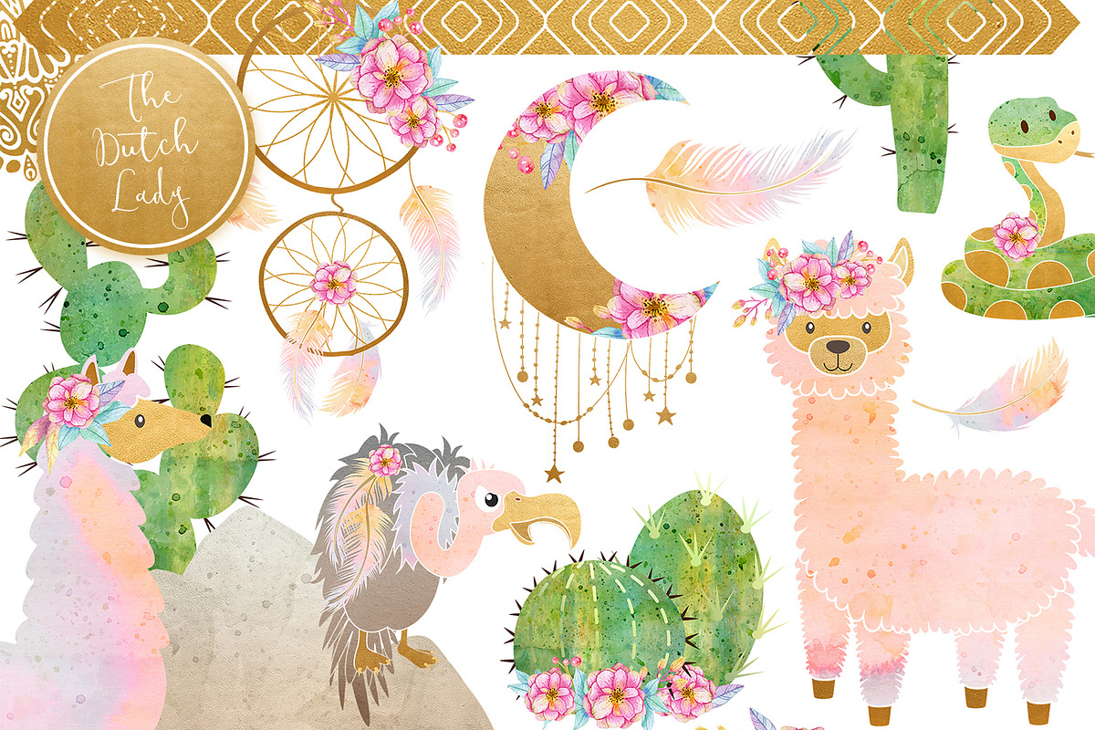 Enchanted Boho Desert Clipart Set, a Decorative Illustration by The ...