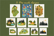 National Park & Camping MAP CREATOR, a Person Illustration by Paper Cherry (Thumbnail 16 of 21)