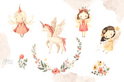 LITTLE FAIRIES Watercolor collection, an Animal Illustration by OlliArtDesign (Thumbnail 5 of 11)