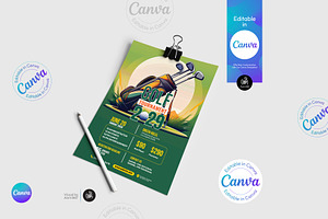 Golf Flyer Template, a Flyer Template by Aam360