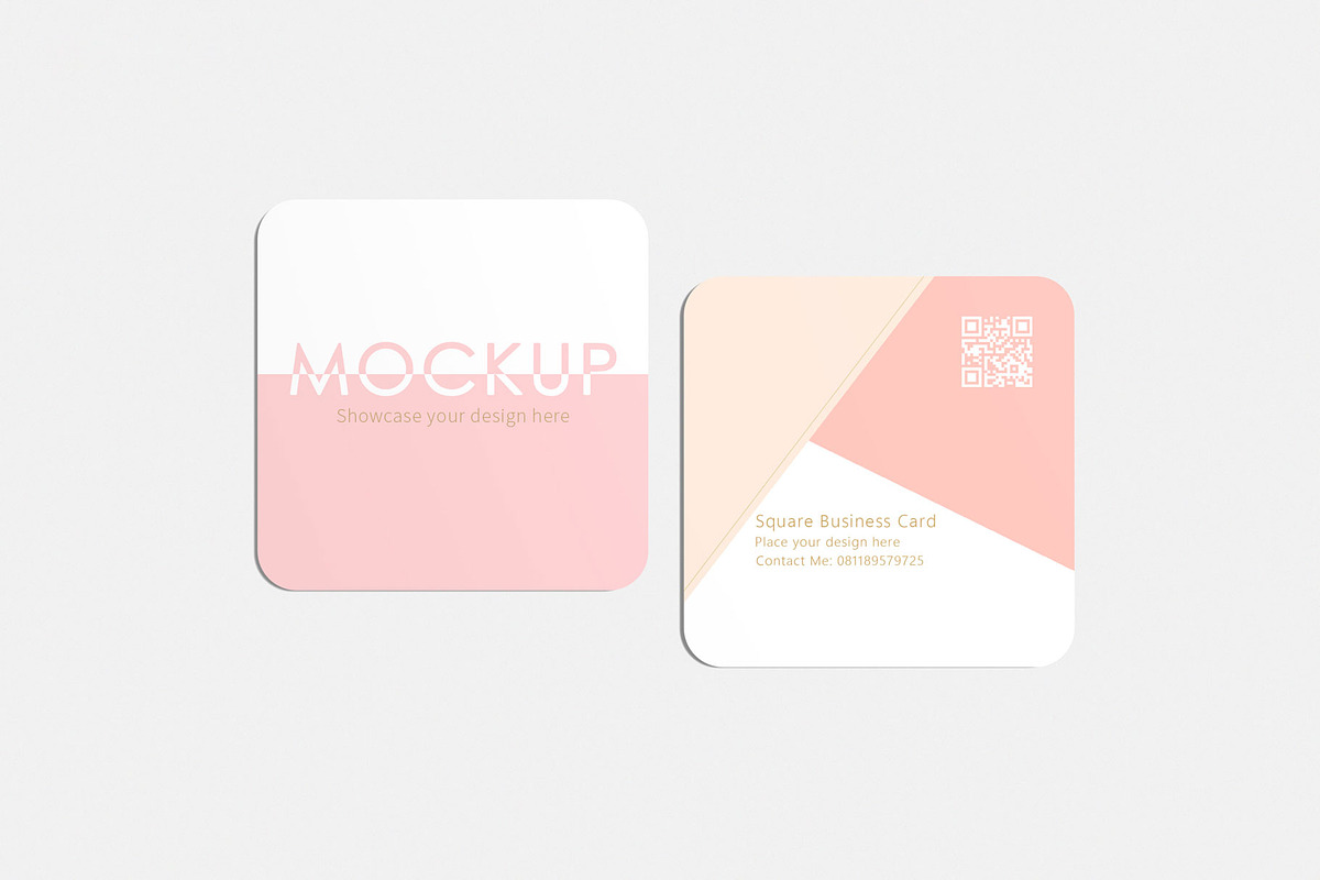 Square Business Card Mock-up, a Books & Magazine Mockup by pixiegraphics (Photo 4 of 15)