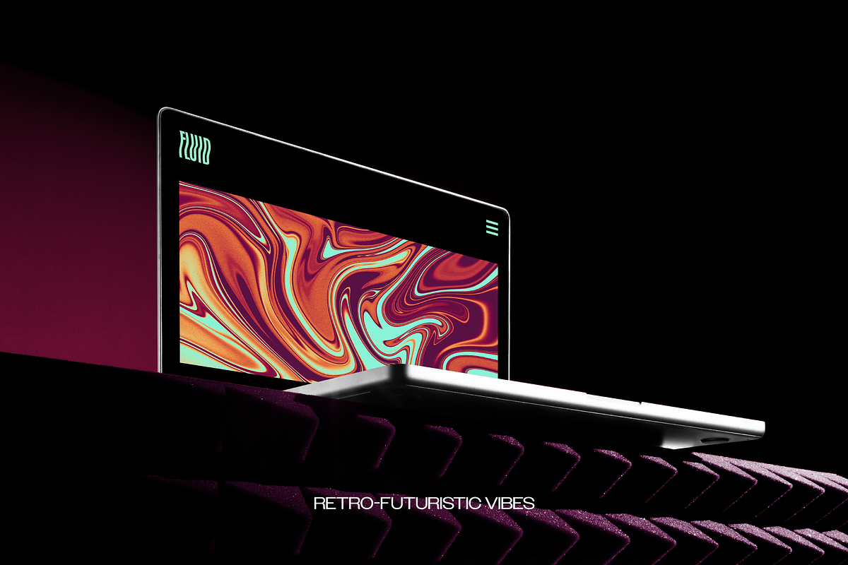 Fluid 4 Retro-Futuristic Backgrounds, a Background Graphic by Katedsgn (Photo 6 of 13)