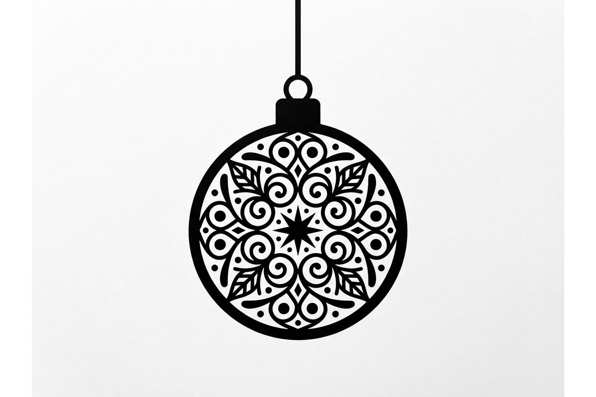 Festive Filigree Bauble Silhouette, an Object Graphic by Creativeshirt (Photo 3 of 5)