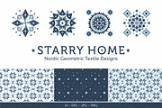 Starry Home | Nordic Textile Designs, a Pattern Graphic by LunaSolvo (Thumbnail 1 of 3)