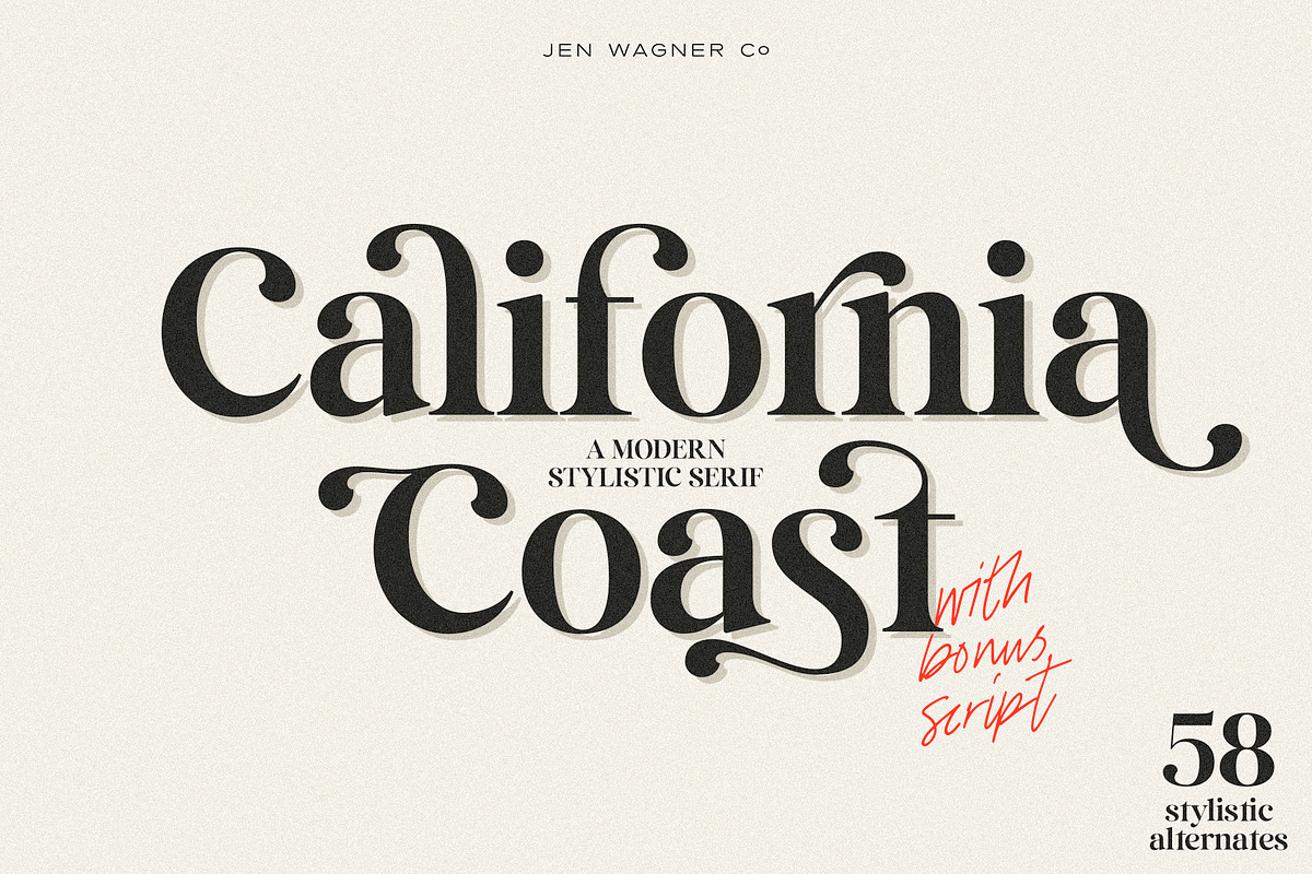 California Coast | Modern Serif, a Serif Font by Jen Wagner Co (Photo 1 of 15)