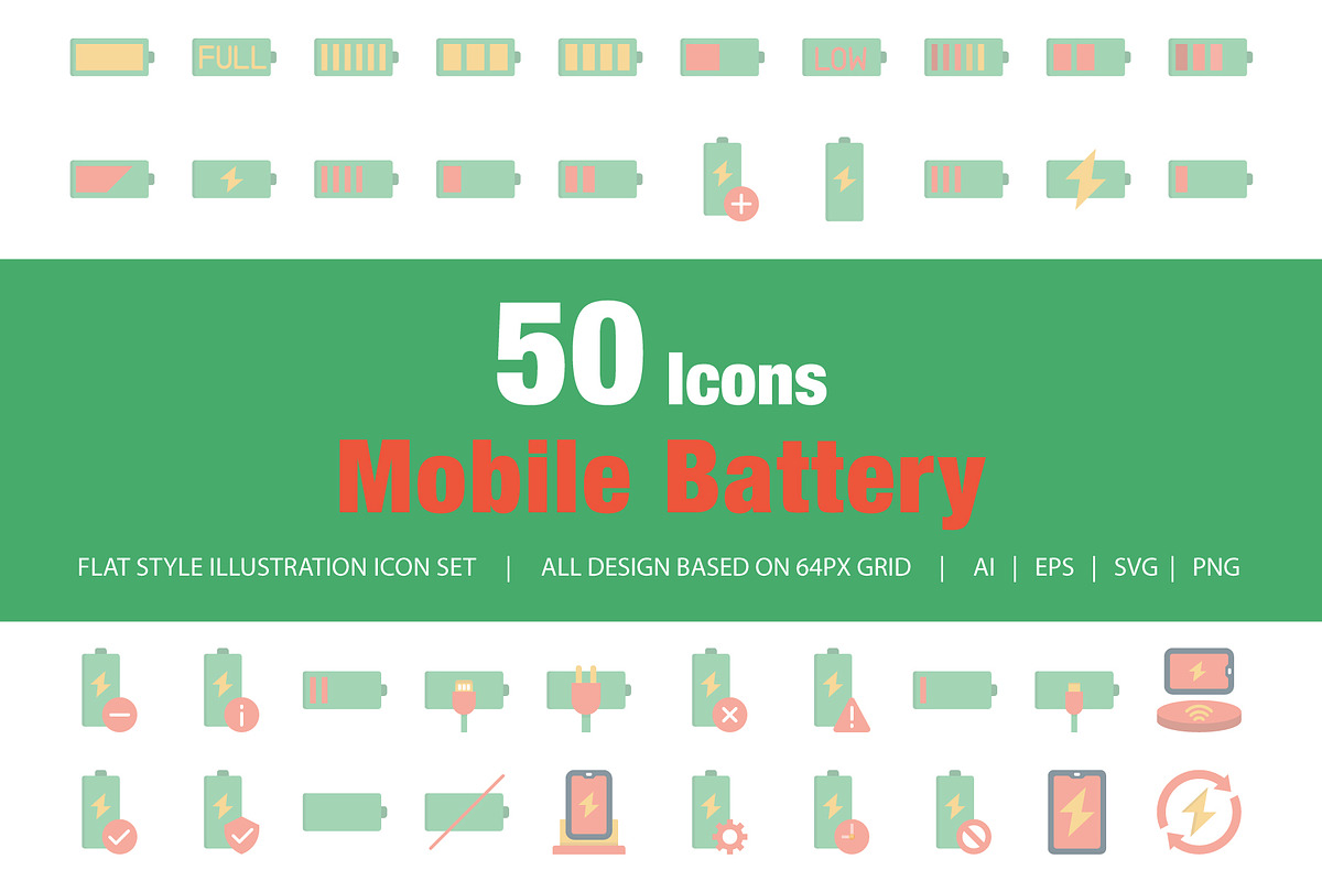 Mobile Battery Flat Style Icon, an Icon by sripfoto (Photo 1 of 2)