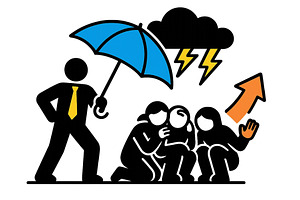 Protection from the storm with an, a Person Illustration by ZinetroN