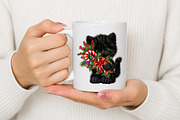 Whimsical Christmas Black Cat PNG, a Seasonal Illustration by Canvas Craft (Thumbnail 9 of 10)