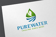 Pure Water Logo Template, a Branding & Logo Template by emotions76 (Thumbnail 1 of 3)