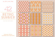 42 Groovy Retro Summer Patterns, a Pattern Graphic by Jennadesigns (Thumbnail 1 of 21)