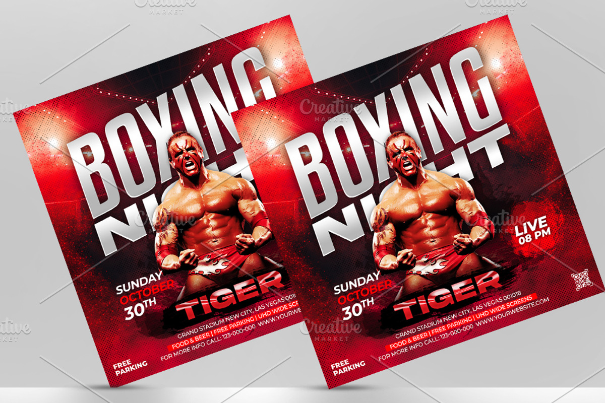 Boxing Flyer Template, a Flyer Template by Artonix (Photo 3 of 3)