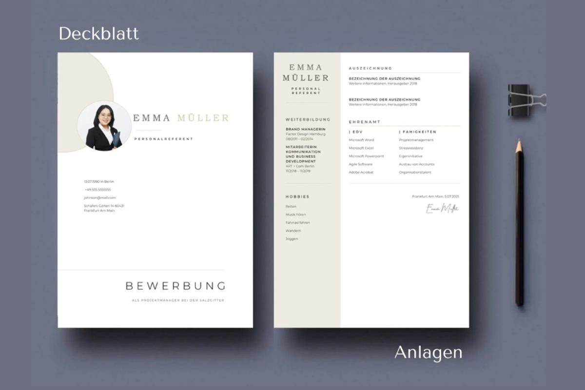 Bewerbungsvorlagen Word Lebenslauf, a Resume Template by Climbwithelevator (Photo 4 of 10)