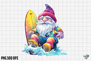 Summer Surfing Gnome Watercolor, an Illustration by Gemstone (Thumbnail 3 of 6)