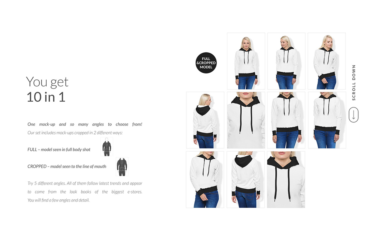 Women Hoodie Mock-ups Set FREE DEMO, a Books & Magazine Mockup by Apparel_Mockups (Photo 8 of 24)