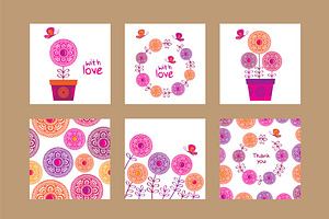 Greeting Cards. Spring Flowers.