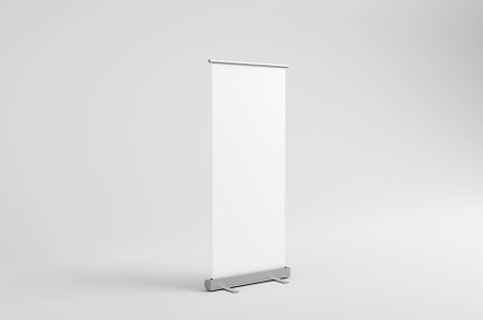 Rollup and Standee Banner display mock up Template for your Design Presentation, a Business Photo by RF Images