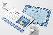 Santorini Wedding Invitation Set, a Print Template by Aarley Kaiven (Thumbnail 3 of 4)