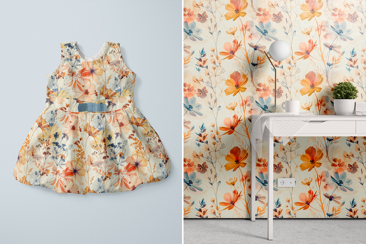 Wildflower Meadow Floral Patterns, a Pattern Graphic by Ninterints (Photo 12 of 19)