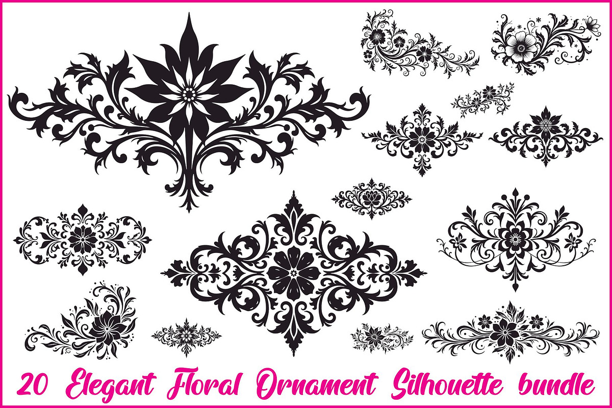 Classic Floral Border Collection, an Illustration by Artivon (Photo 1 of 21)