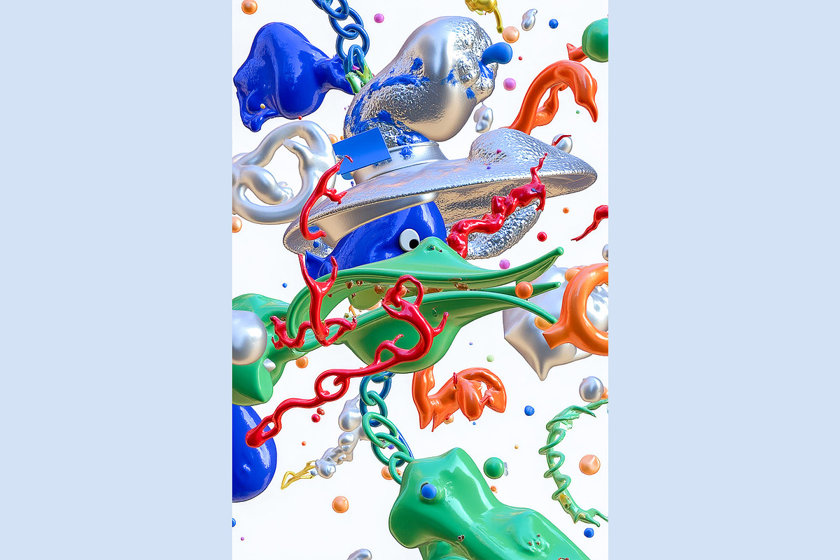 Abstract Liquid 3D Sculptures, a Decorative Illustration by StockVerse Creative (Photo 4 of 4)