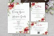 Rose Wedding Invitation Suite,, an Invitation Template by Elegant_Studio44 (Thumbnail 4 of 4)