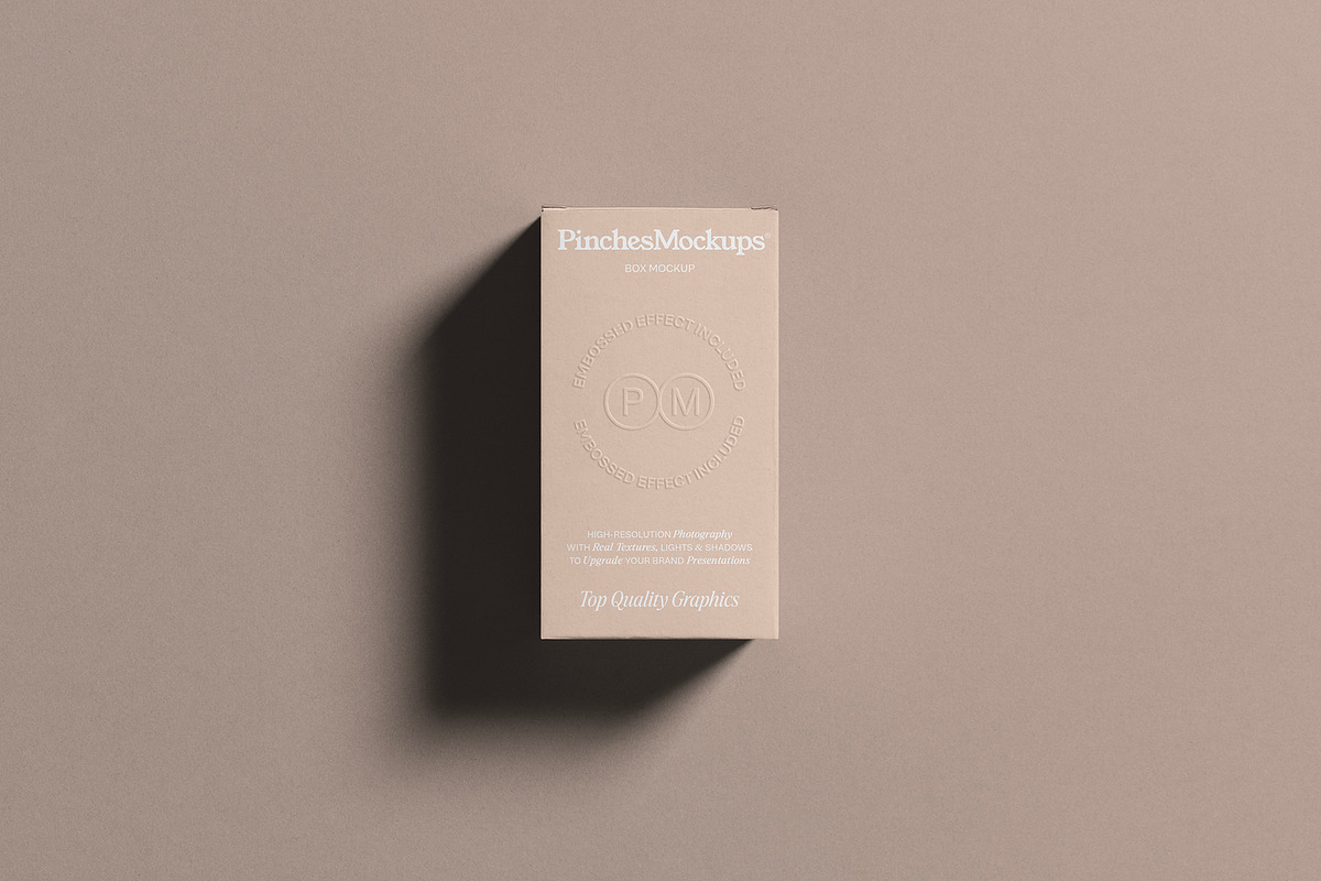 Embossed Box Mockup PMBM21, a Packaging Mockup by PinchesMockups© (Photo 4 of 8)