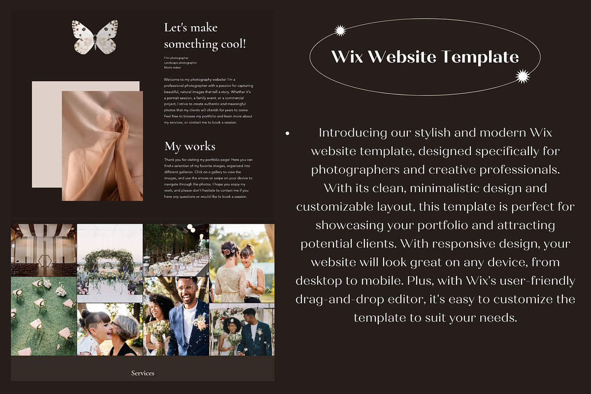 Wix Website Template Photographer, a Wix Template by Wixify Studio (Photo 3 of 12)