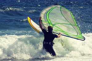 Windsurfer surfing, a Sports & Recreation Photo by BOOCYS