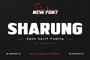Sharung, a Sans Serif Font by twinstd (Thumbnail 1 of 13)