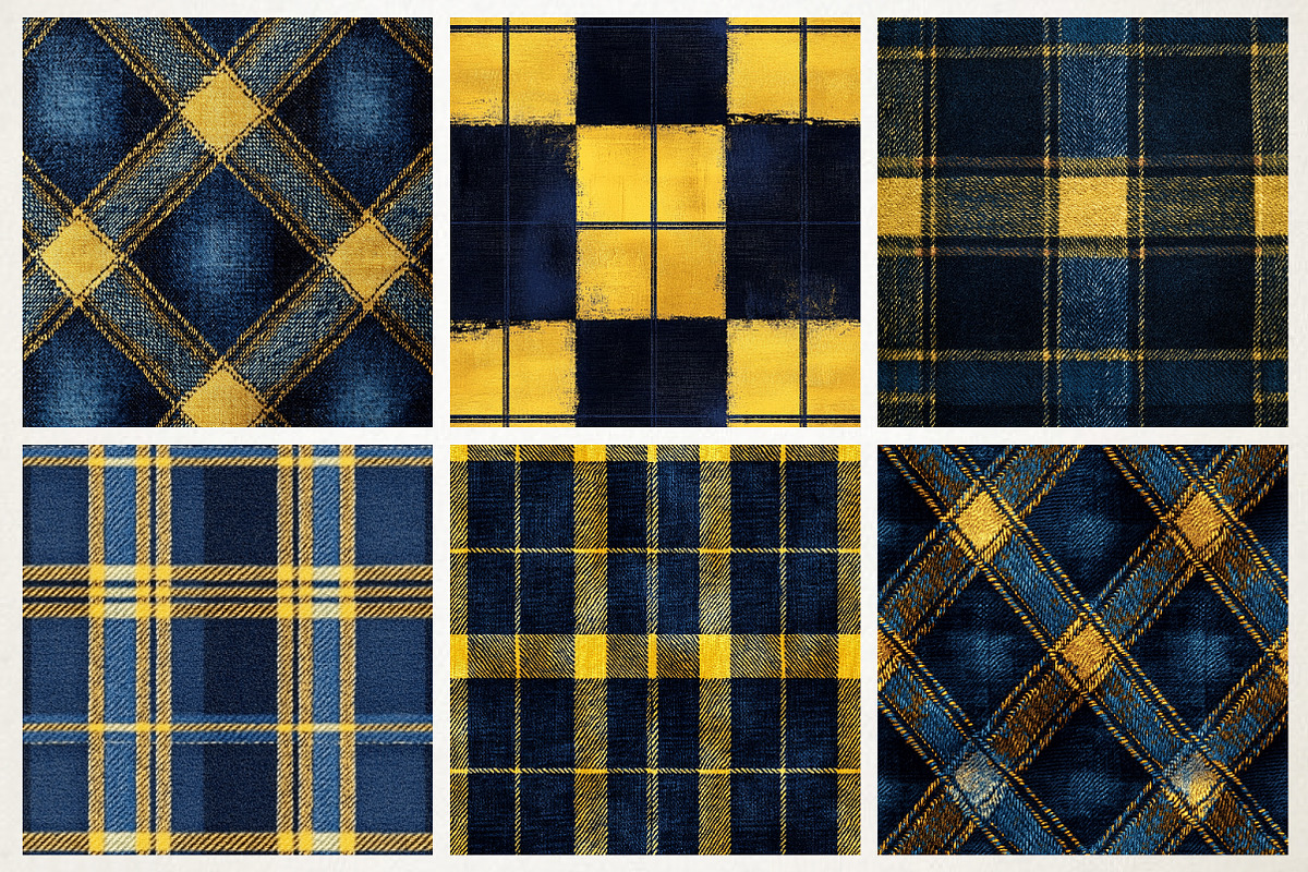 Blue & Yellow Tartan Plaid Pattern, an Illustration by RobertsArt (Photo 4 of 4)