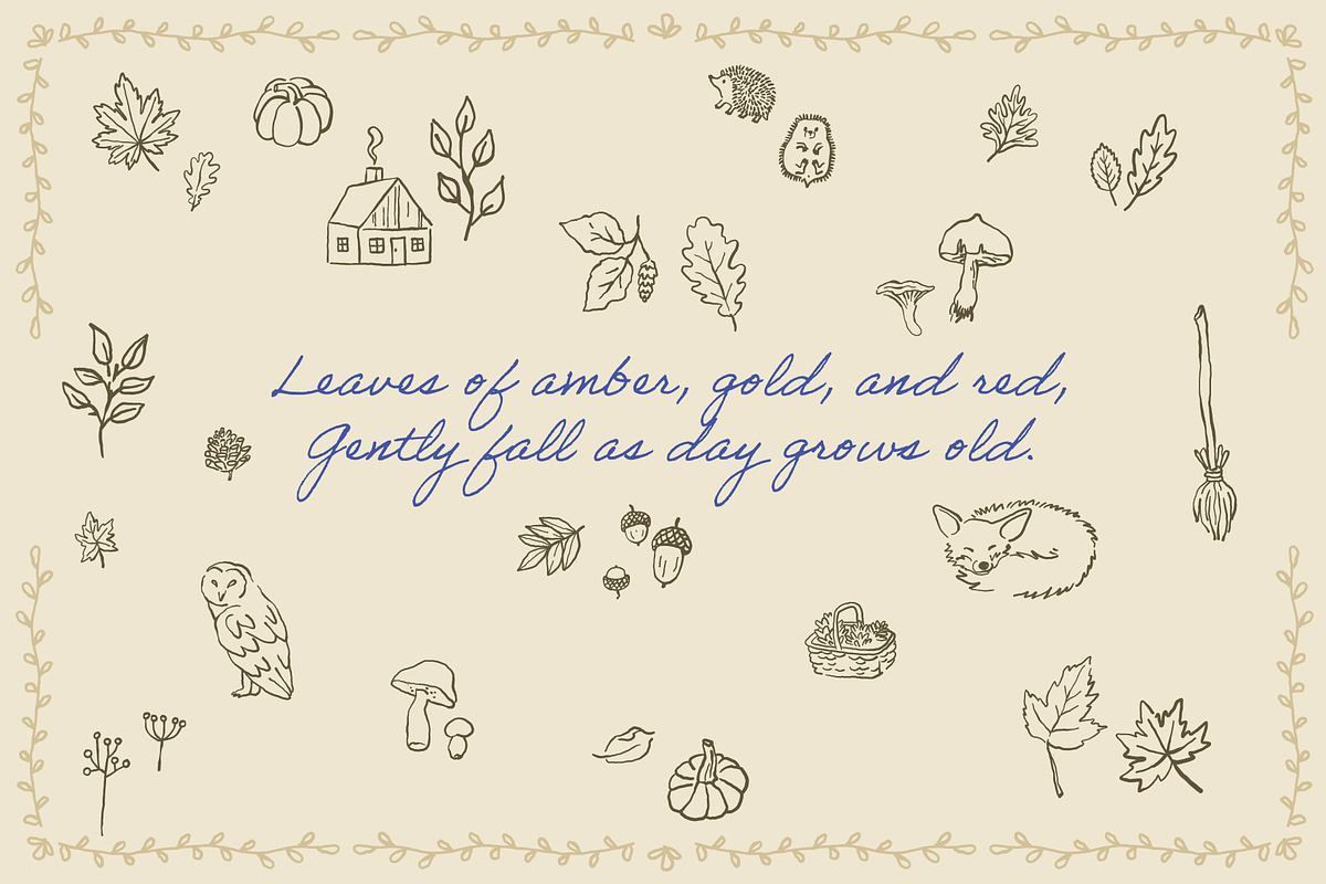 Autumn Hand Drawn Illustrations, an Illustration by Anastasiya Klempach (Photo 2 of 13)
