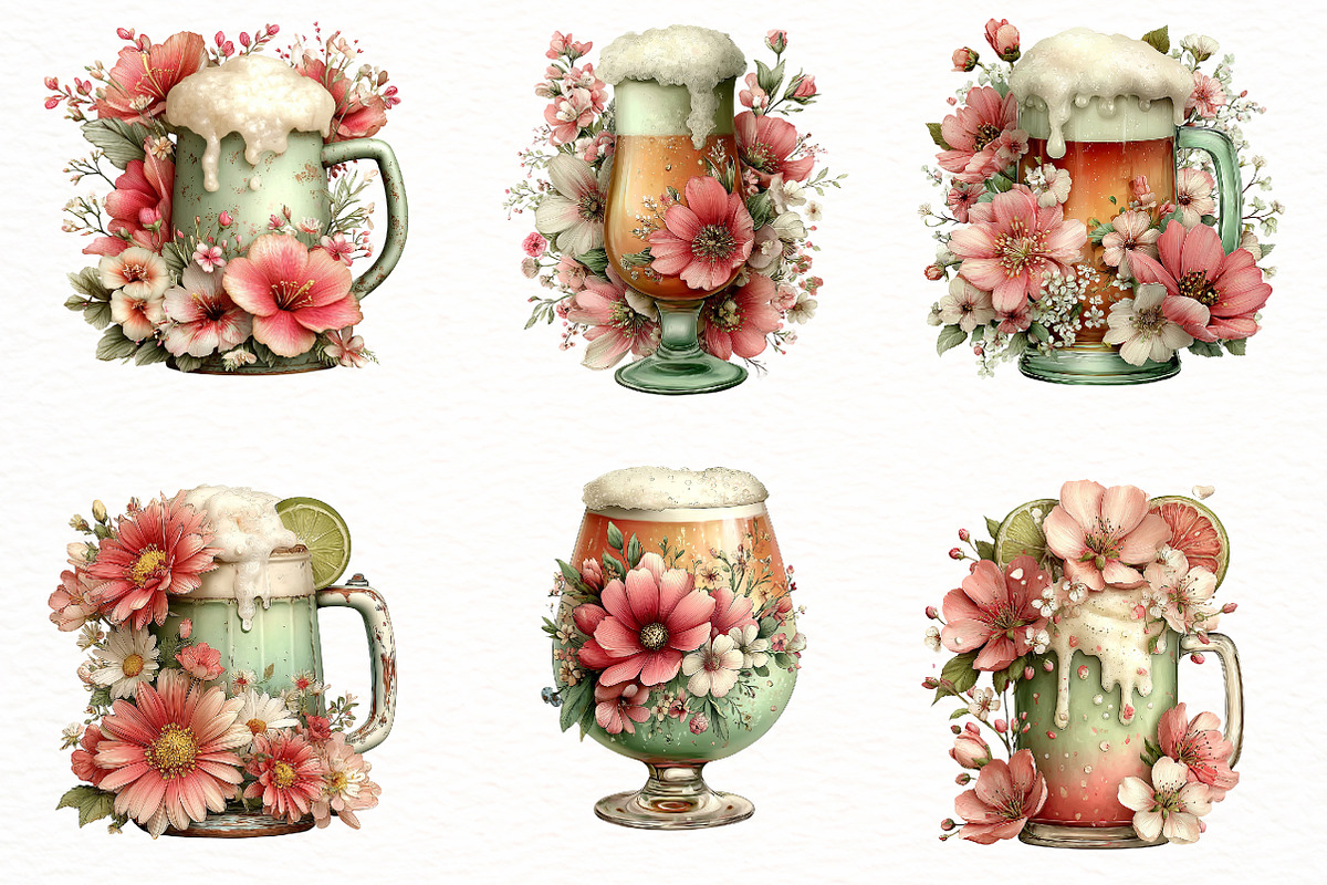 Whimsical summer beer Clipart, an Illustration by Designworld (Photo 3 of 6)