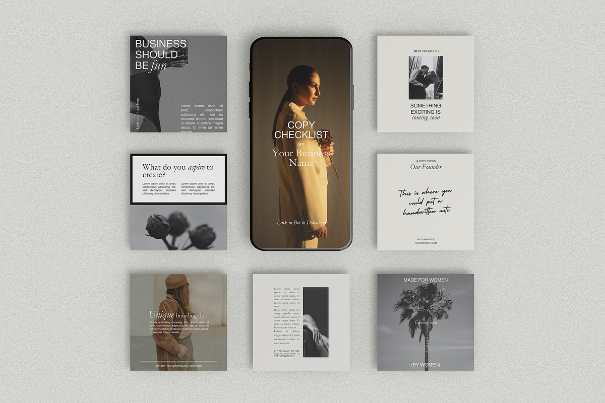 Aesthetic Social Media Templates pt2, a Social Media Template by Brand & Bloom