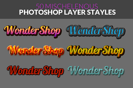 50 Misc. Photoshop Layer Style