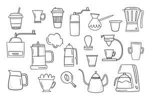 Big Vector Coffee Set