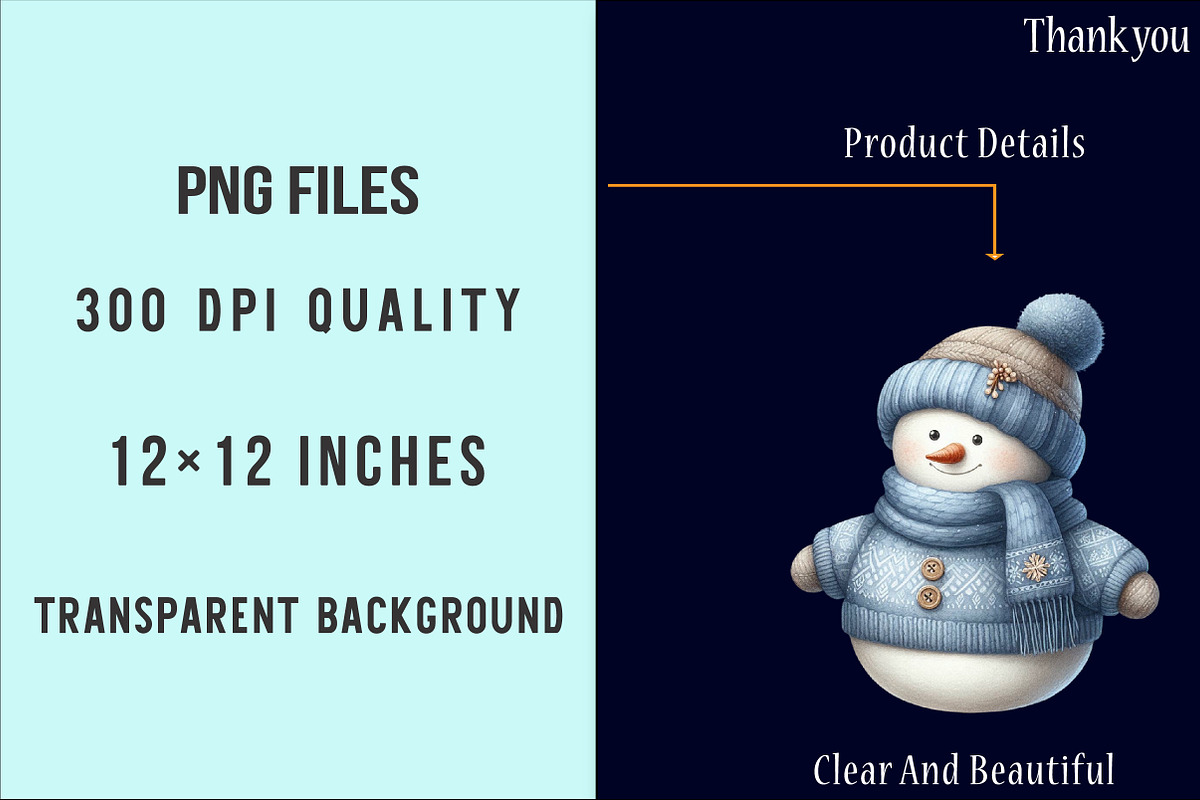 Christmas Snowman Clipart Bundle, an Illustration by SinaCreation (Photo 6 of 7)