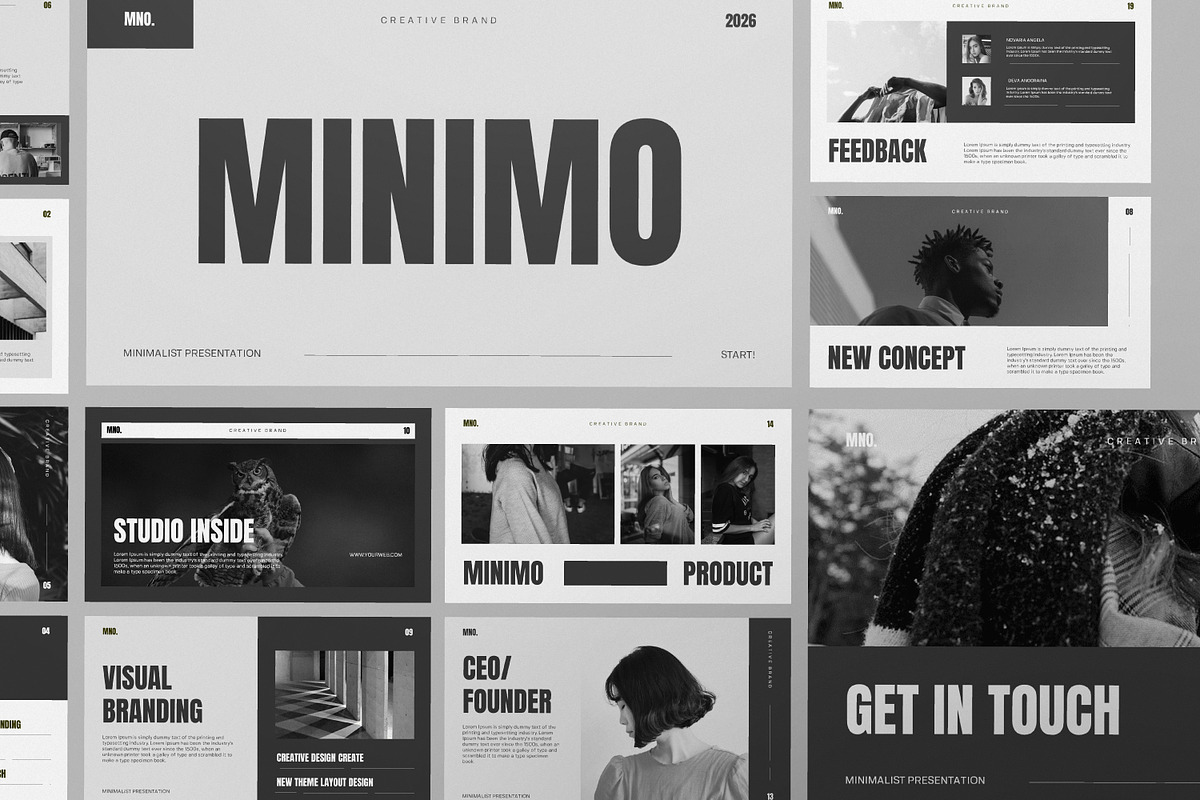 Minimo Minimal Keynote Template, a Presentation Template by Portocraft (Photo 1 of 9)