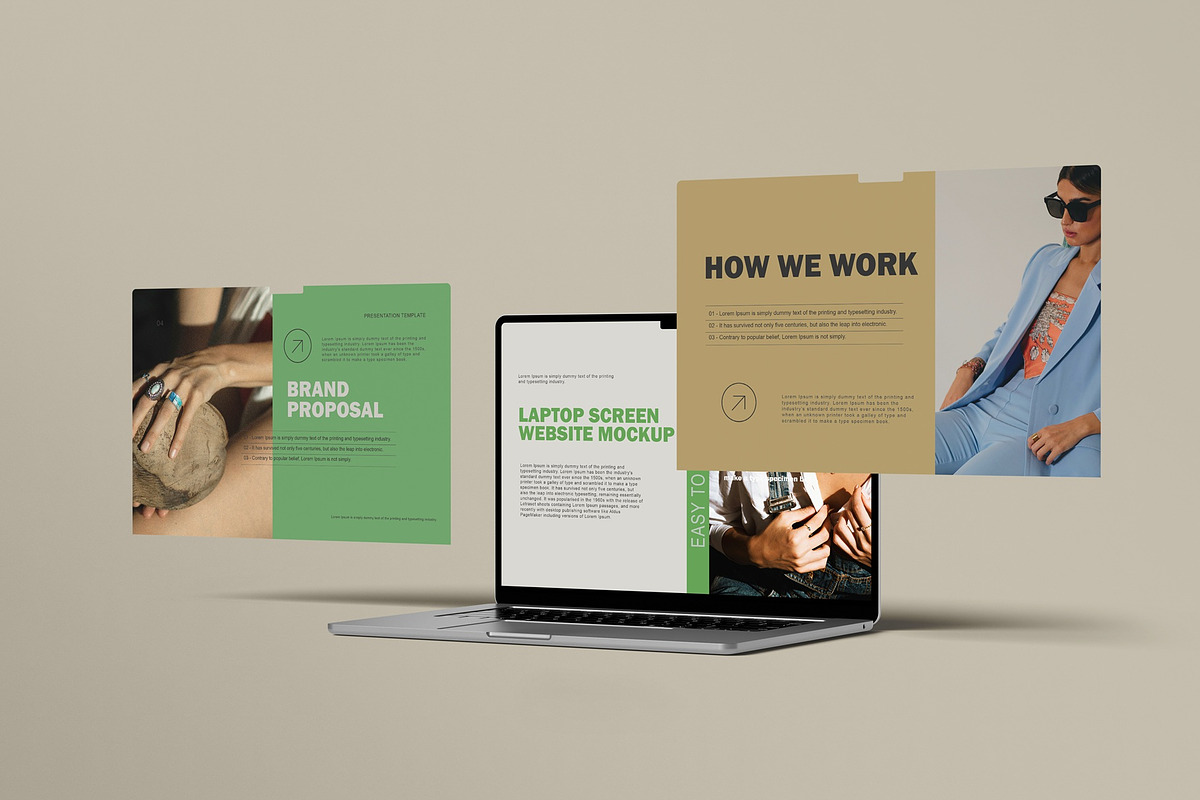 Laptop Screen Website Mockup, a Wearable Device Mockup by Tahtagraphic (Photo 2 of 10)