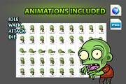 Zombies 2D Game Character Sprites 09, an Illustration by CreativeGameArt (Thumbnail 3 of 4)