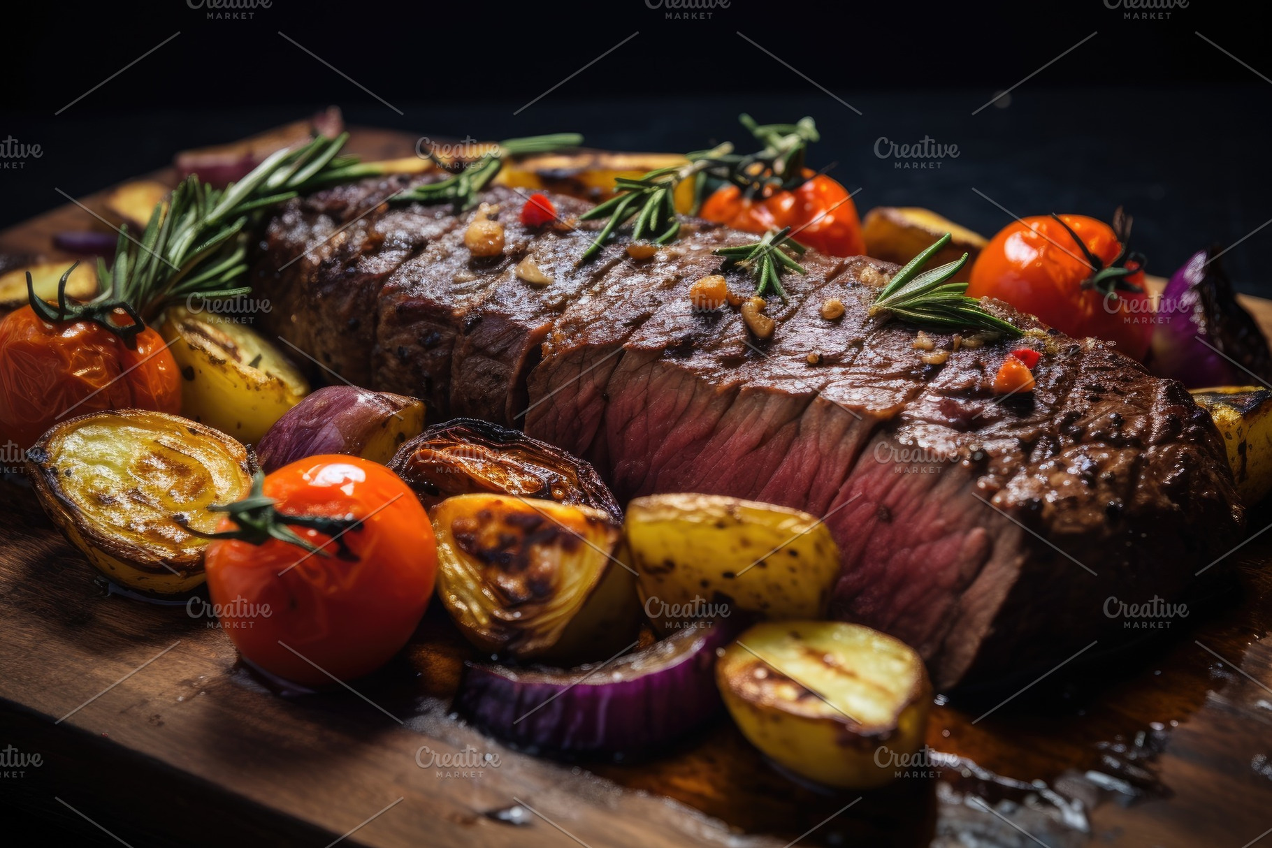 Grilled beefsteak with baked potatoe, a Photo by Iftikhar Alam