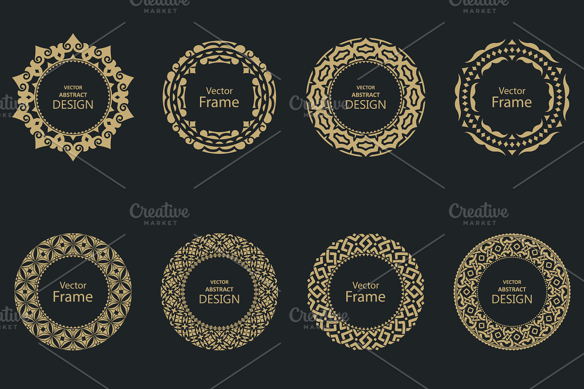 Vector circular frames, a Pattern Graphic by pattern shop